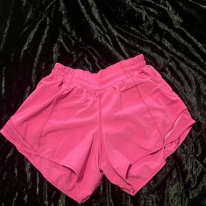 Sonic pink Lululemon hotty hot shorts